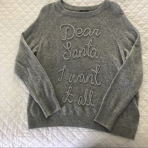 H&M Dear Santa I Want It All Beaded Sweater